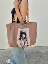 Charger l&#39;image dans la galerie, Sac en coton velours et cuir
