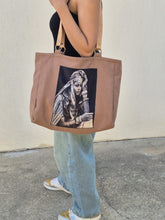 Charger l&#39;image dans la galerie, Sac en coton velours et cuir

