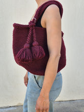 Charger l&#39;image dans la galerie, Sac en laine Bordeaux

