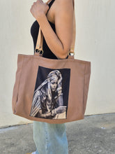 Charger l&#39;image dans la galerie, Sac en coton velours et cuir
