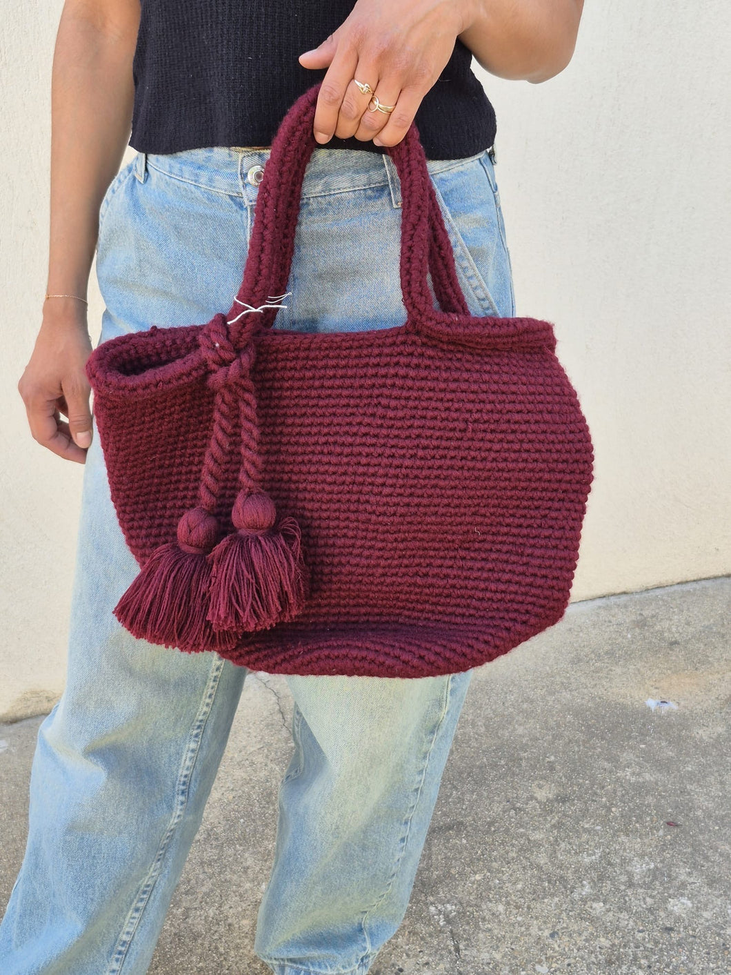 Sac en laine Bordeaux