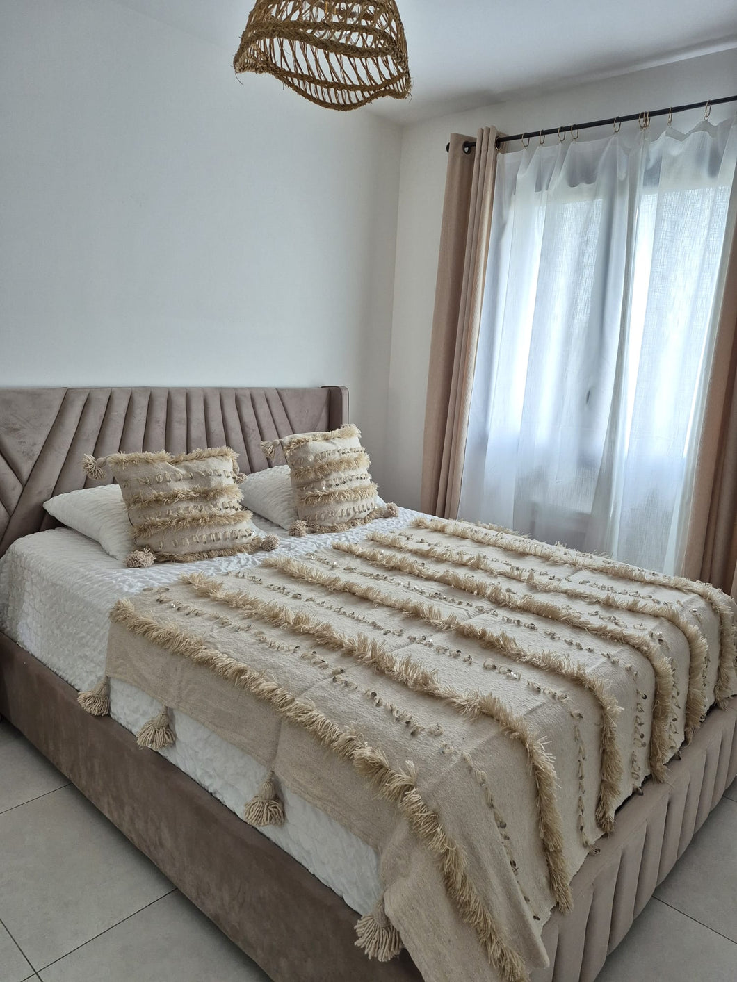 Ensemble couvre lit + 2 coussins