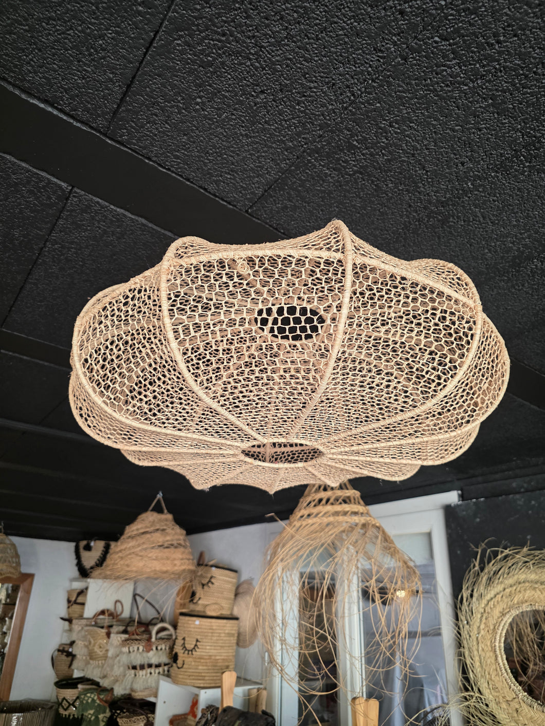 🌞 Suspension Soleil de l’Atlas – Grand modèle ajouré