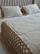 Charger l&#39;image dans la galerie, Ensemble couvre lit + 2 coussins frange
