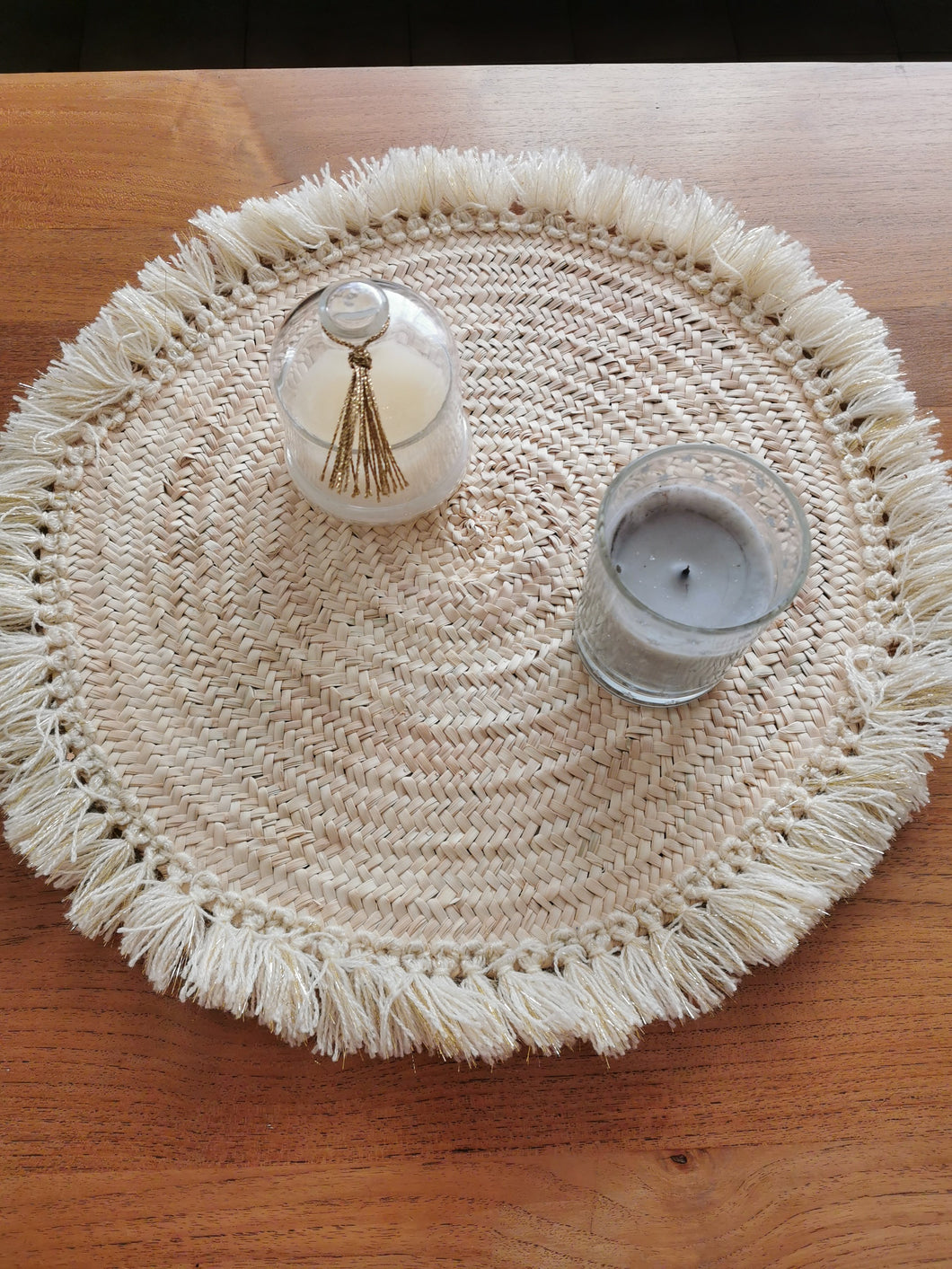 Set de table paille et laine