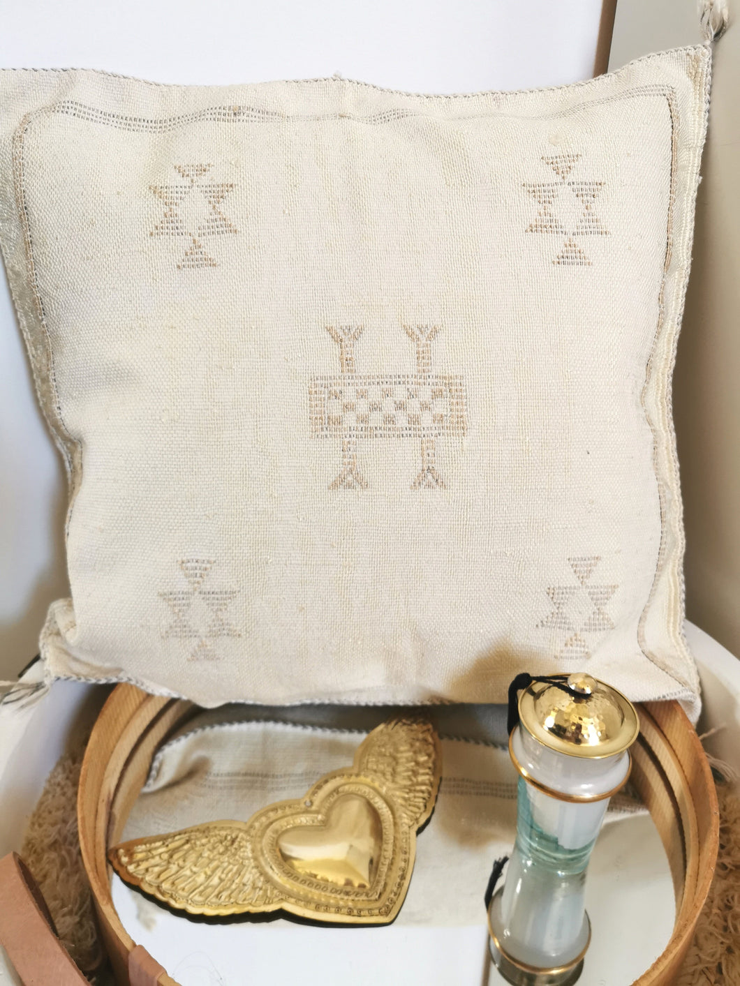 Housse coussin sabra beige