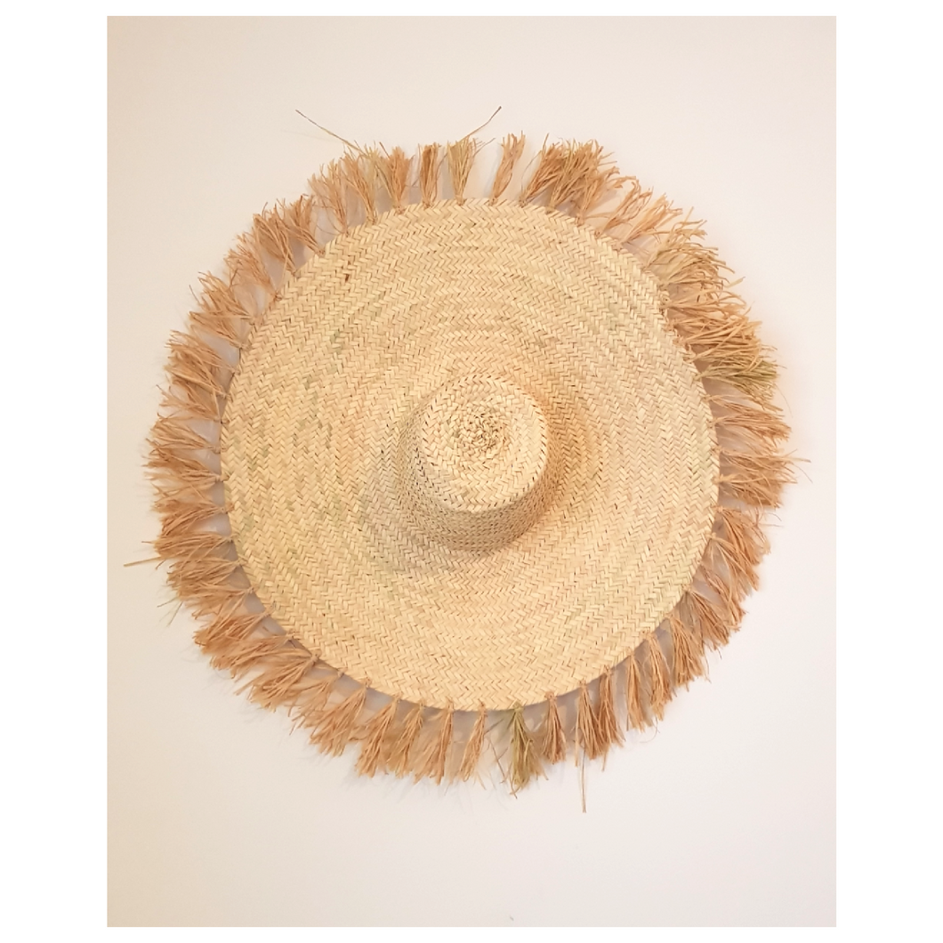 Chapeau paille et raffia XL