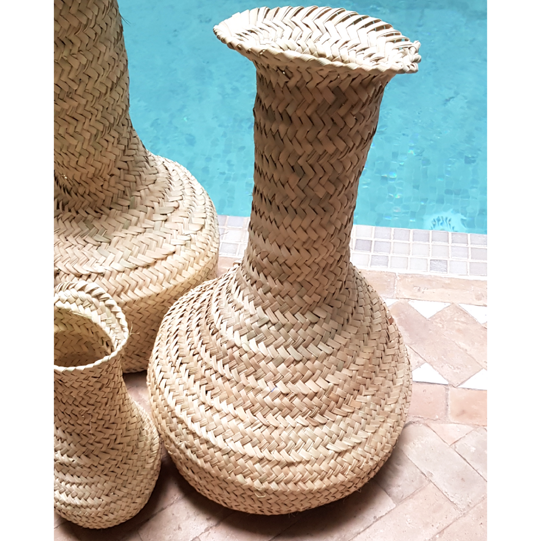 Vase en paille