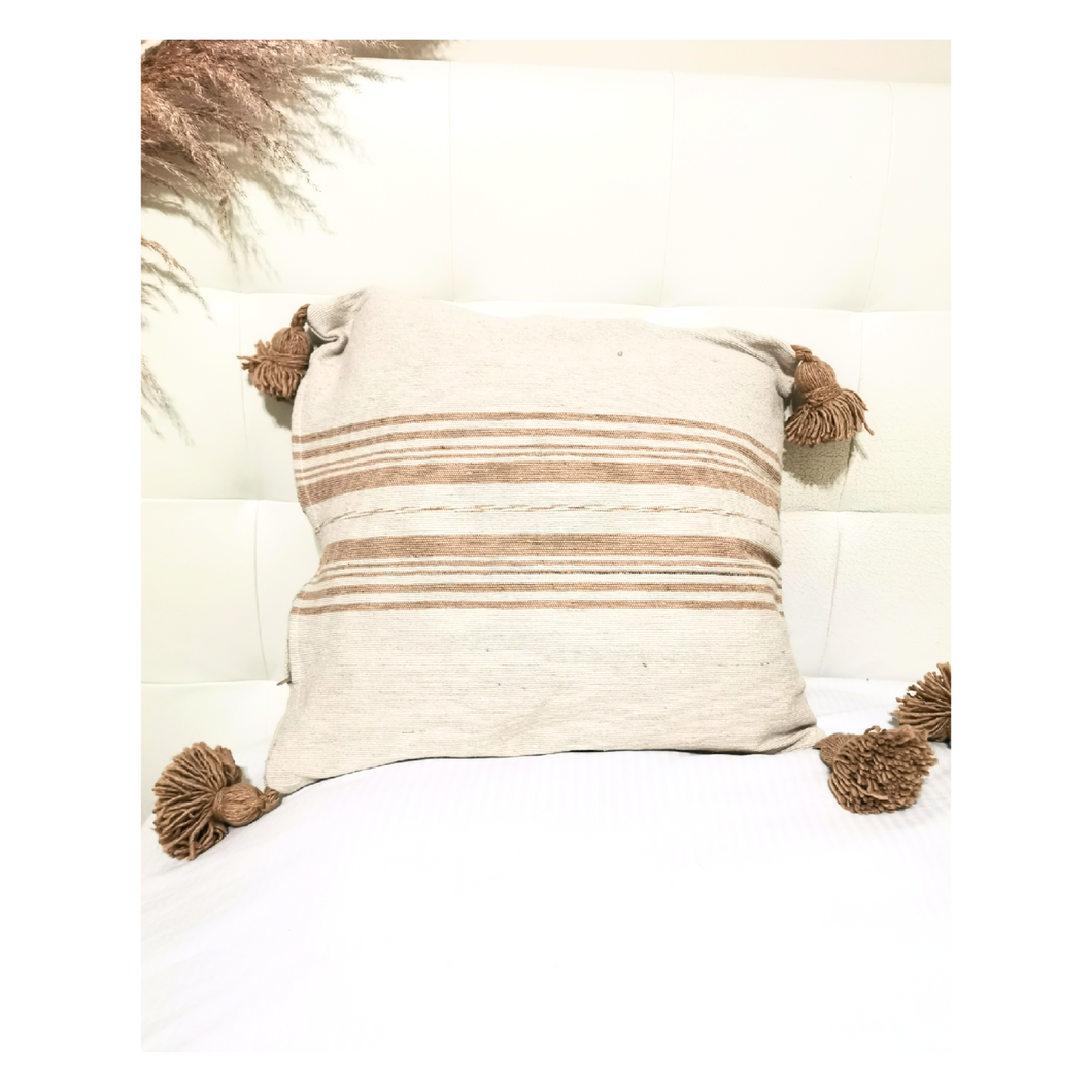 Housse de Coussin motifs marron