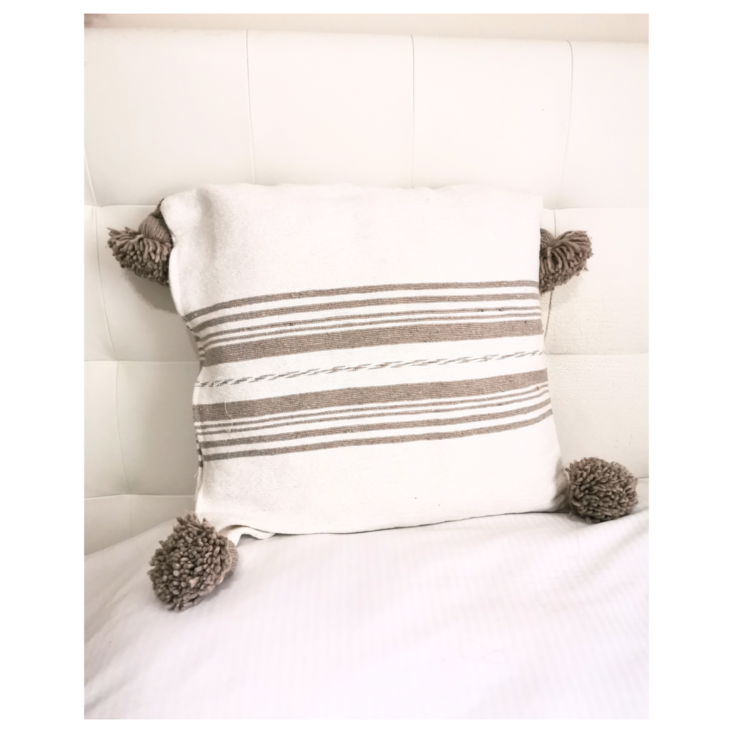 Housse de Coussin motifs taupe