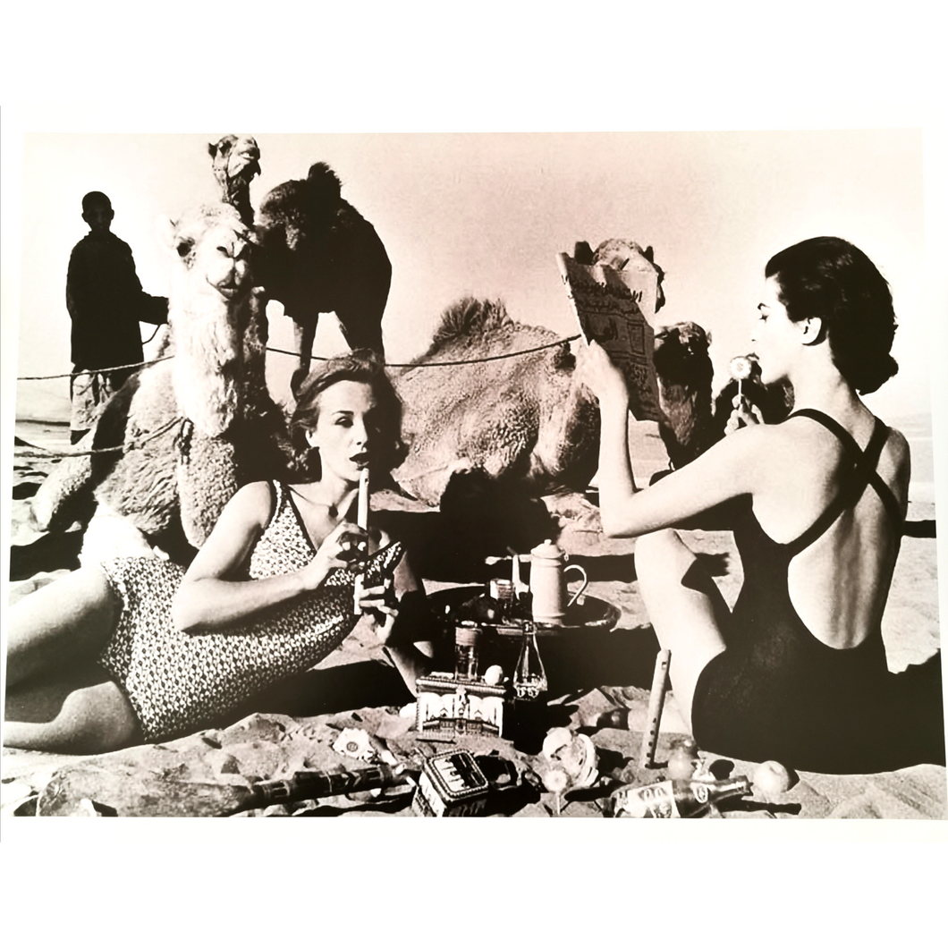 Affiche noir et blanc desert